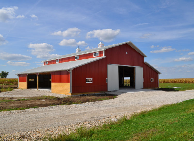 Red agricultural building
