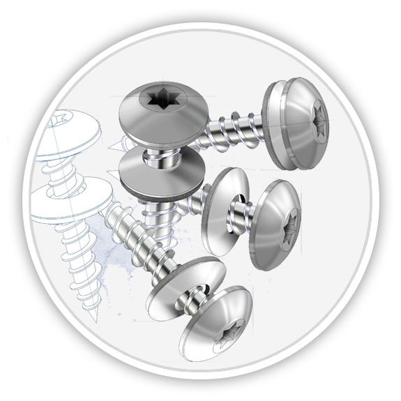 illustration of screw fasteners